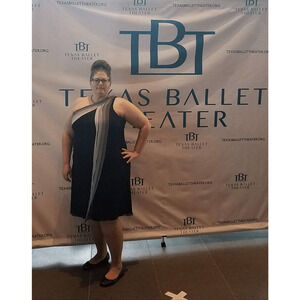 SUZI Chin for Maggy Boutique Chiffon Layer One Shoulder Dress 2X (4556)